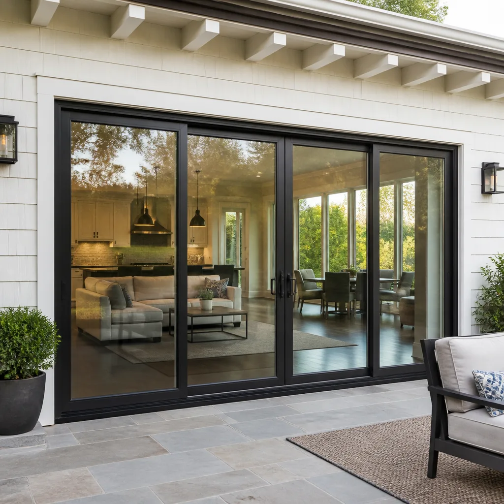 Sliding glass doors